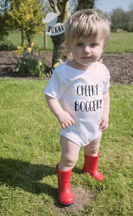 Our adorable Baby Grows are £10 and we have 11 designs to choose from!