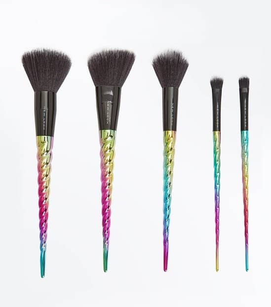 5 Pack Gorgeous Unicorn Metallic Spiral Handle Brush Set £14.99!