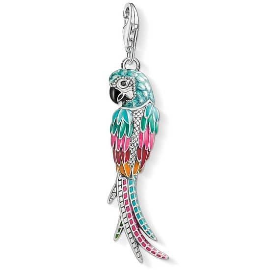 NEW - THOMAS SABO SILVER MULTI ENAMEL PARROT PENDANT CHARM £129.00!