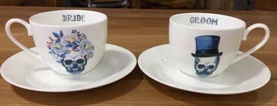 Perfect Wedding Gifts - Bride and Groom Cup and Saucer Set £55.00!
