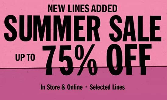 SAVE up to 75% in the Summer Sale!