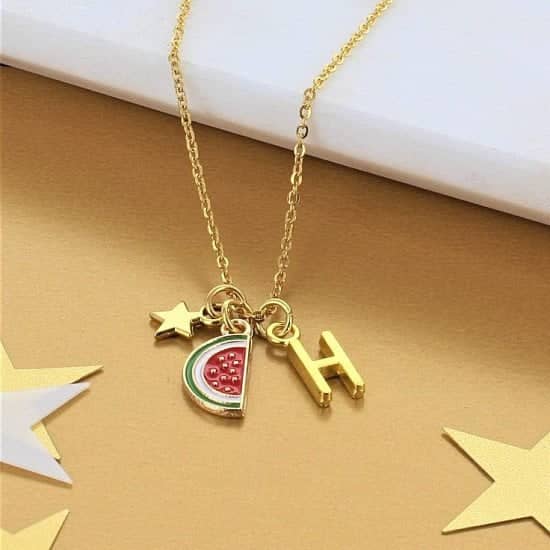 Personalised Watermelon Charm Necklace: £14.00!