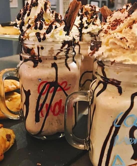 Indulge in one of our many chocolate milkshakes!