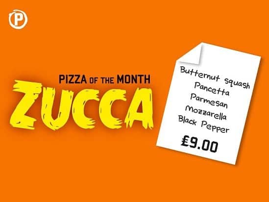 Come and try our pizza of the month