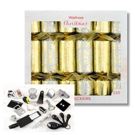 NEW CHRISTMAS DECOR - Waitrose Gold Demask Crackers £20.00!