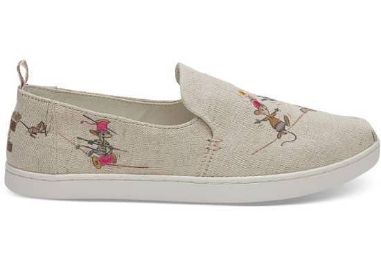 Disney X TOMS Taupe Gus & Jaq Women's Deconstructed Alpargatas - £58.00!