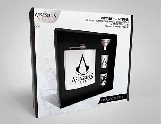 ASSASSINS CREED LOGO HIP FLASK SET - £19.99!