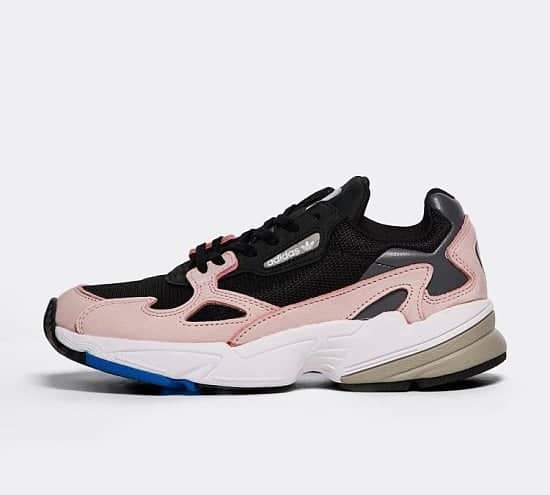 XMAS GIFT IDEAS - adidas Originals Womens Falcon Trainer | Core Black / Core Black / Light Pink £84.