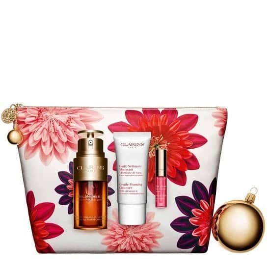 Free Clarins Double Serum Beauty Box when you spend £75 on selected Clarins products!