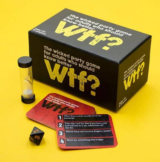 NEW GAMES - WTF? – THE PARTY GAME FOR ADULTS WHO SHOULD KNOW BETTER £14.99!