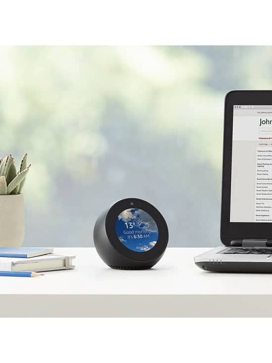 CHRISTMAS GIFTS FOR HIM: SAVE £30.00 - Amazon Echo Spot Smart Speaker Alexa Voice Recognition!