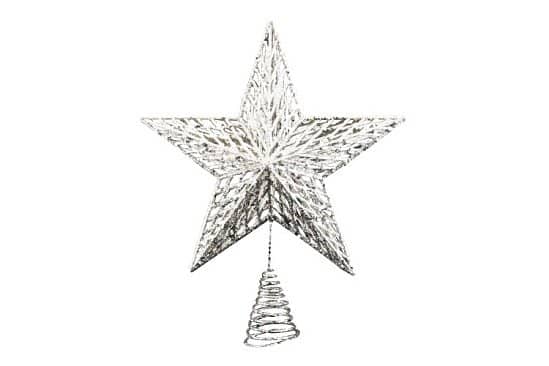 Save- GISELA GRAHAM Large Gold Glitter Moulded Start Tree Topper