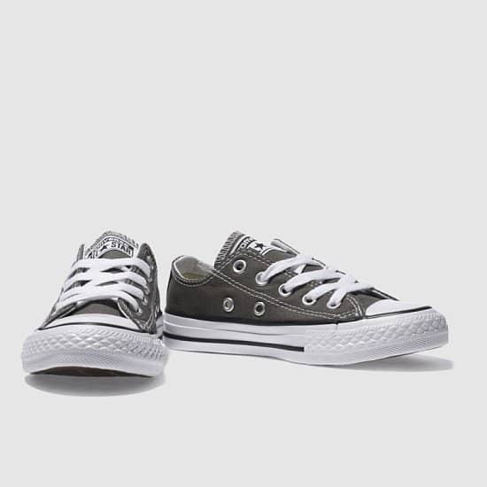 WINTER SALE - SAVE 31%: Converse Grey All Star Lo Trainers Junior!