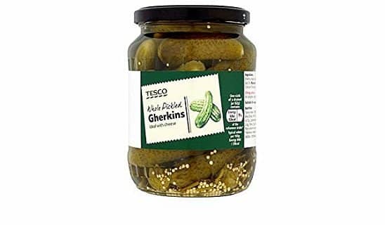 Tesco Whole Pickled Gherkins 680G
