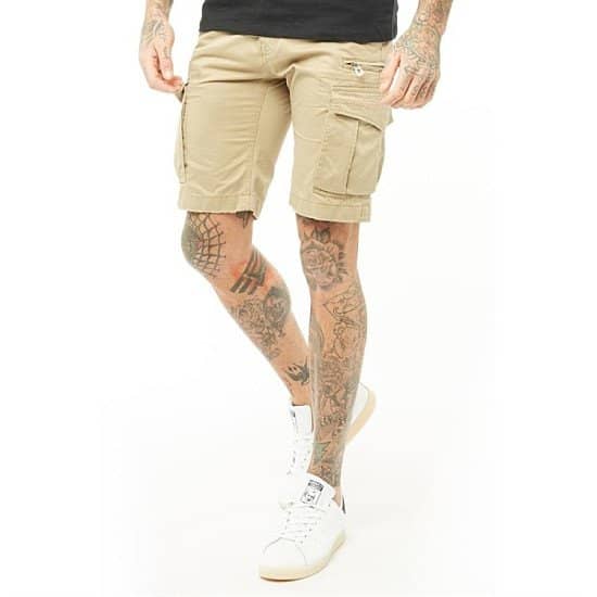 SALE - 883 Police Mens Gabe Cargo Shorts Sand!