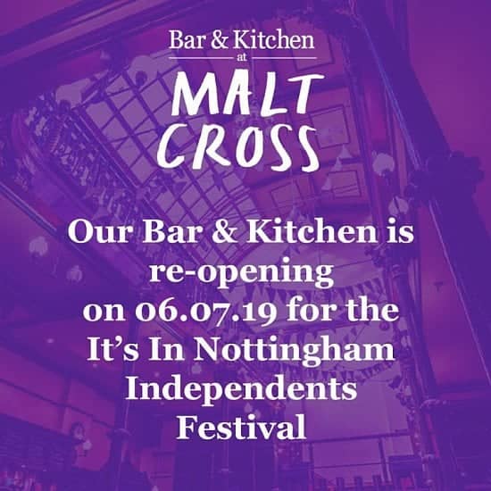 We're so excited to share we'll be opening on 6th July for It's In Nottingham Independents Festival!
