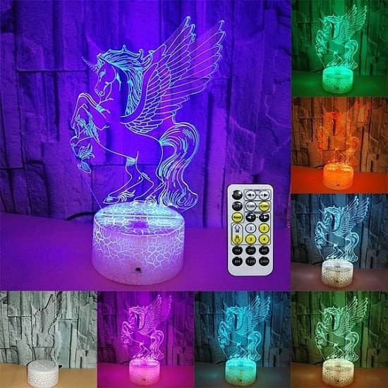 3D LED UNICORN LAMP