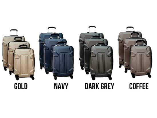 3pc ABS Hard Shell 3pc Luggage Travel Case Suitcase £69.99 (RRP £279.99)