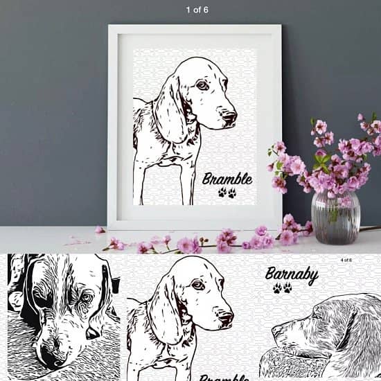 £10 Personalised pet portraits-FREE POST