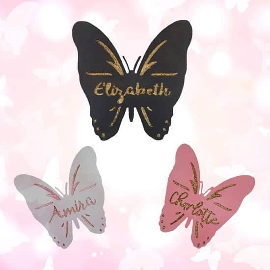 Personalised butterfly name signs