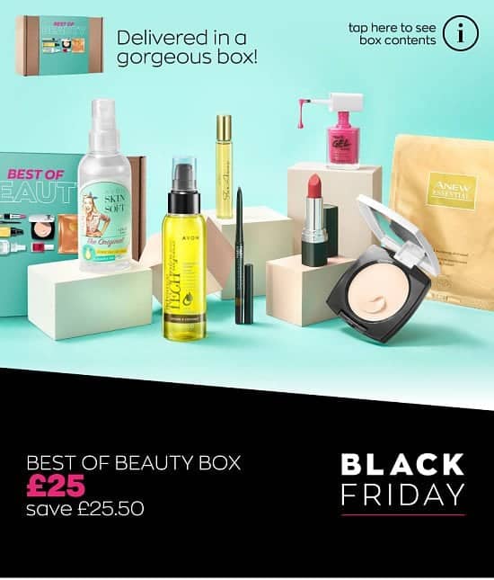 AVON Black Friday Offer - Best Of Beauty Box (Worth £50.50) For only £25.00 (saving £25.50)