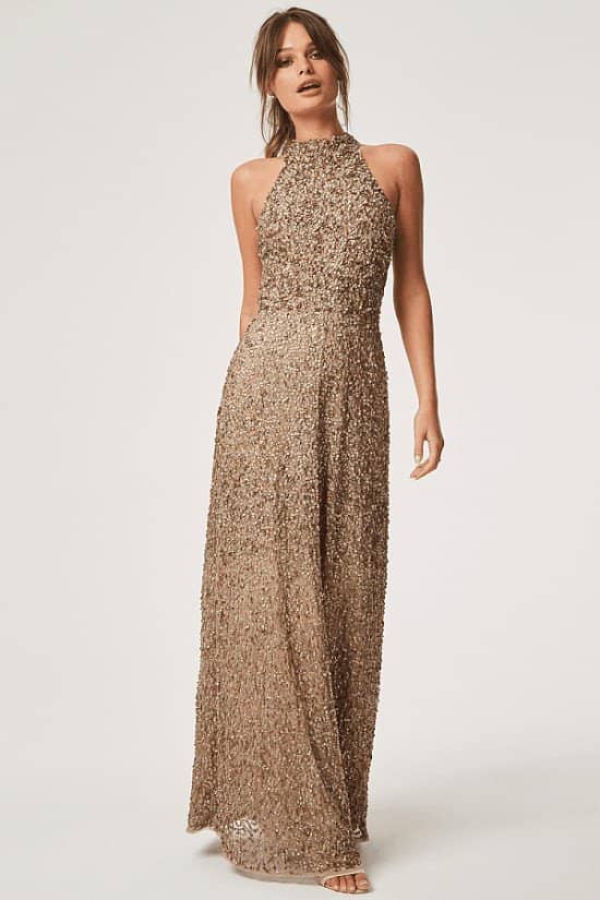 NYE SALE - LITTLE MISTRESS LUXURY NICKY HAND EMBELLISHED SEQUIN MAXI DRESS