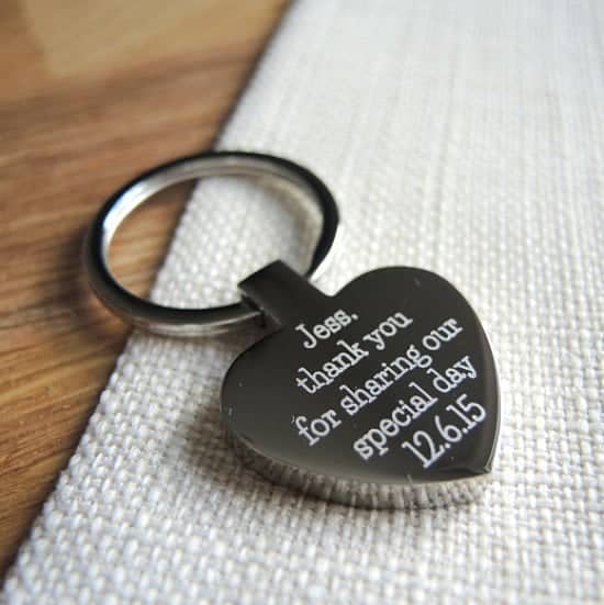 PERSONALISED SILVER HEART KEYRING - £12.99!