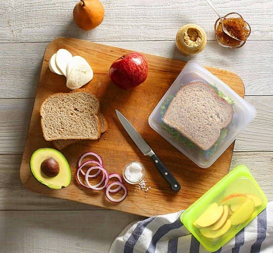 Stasher Reusable Food Storage Bag Clear - Sandwich Bag Size 450ml: £12.99!