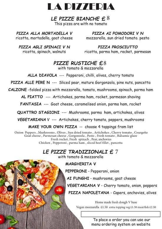 2 courses set menu £10