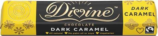 Farmers receive 44% of the profits - Pack of 3 Divine Caramel Dark Chocolate Small Bar £3.27!