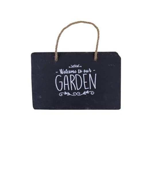 Gardening - SLATE HANGING GARDEN SIGN: £5.99!
