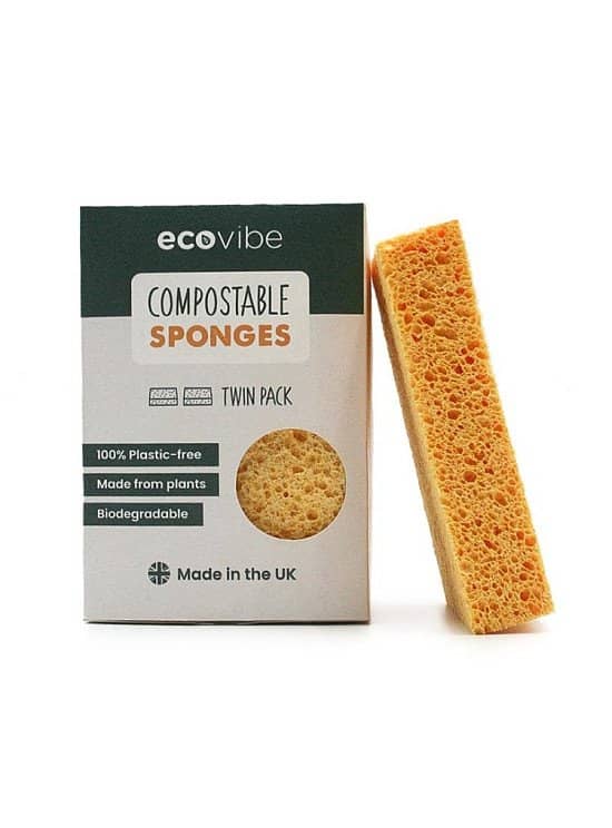 GO GREEN WHILE AT HOME: COMPOSTABLE SPONGES (2 PACK) - £3.99!