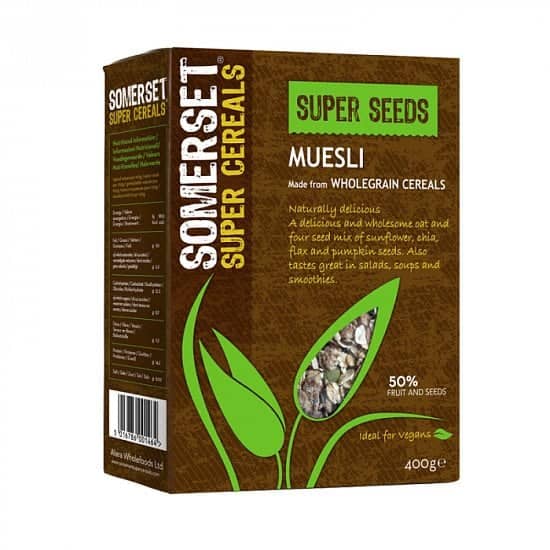 2 FOR £3.50 MIX & MATCH - Somerset Super Seeds Muesli 400g: £1.99!