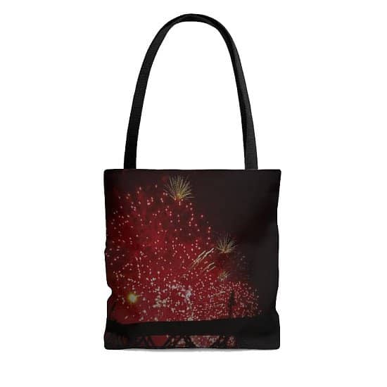 Fireworks Black Range AOP Tote Bag