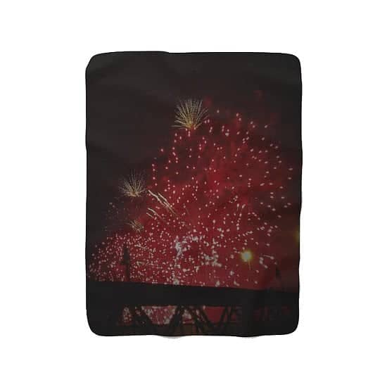 Fireworks Black Range Sherpa Fleece Blanket