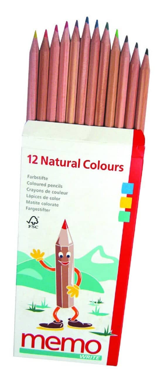 NEW IN - 12 Wooden Natural Coloured Pencils £4.60