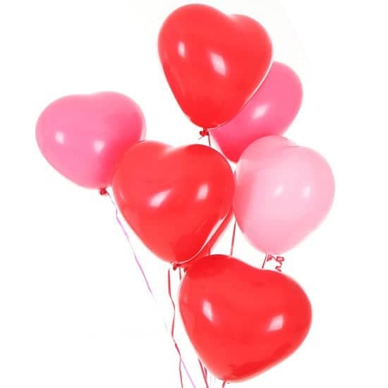 Coming Up: Plastic Free July - Biodegradable Balloons: Pink/Red/White Heart (10 pack)