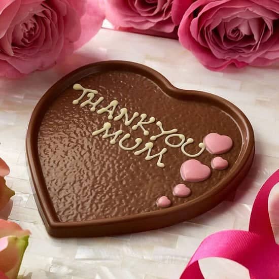 3 FOR £20.00 - Milk Chocolate Heart Plaque (100g): £8.00!