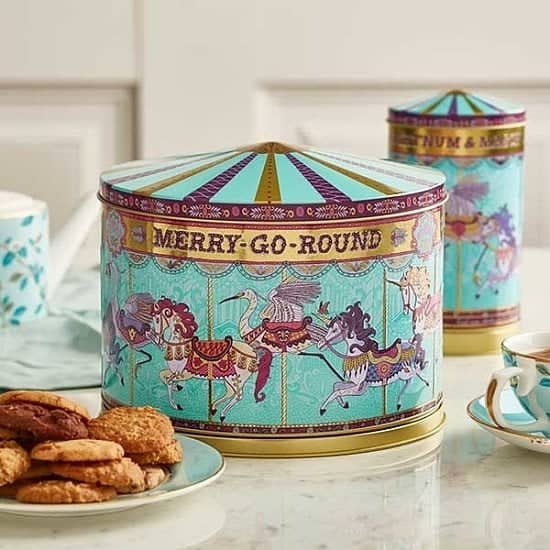 NEW - Merry Go Round Musical Biscuit Tin, 500g: £25.00!
