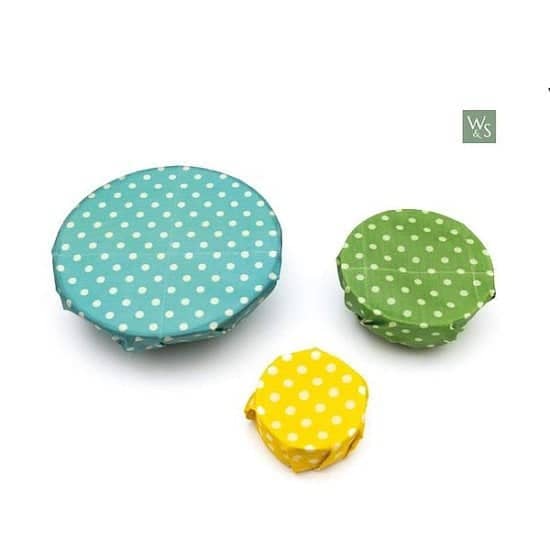 In celebration of Plastic Free July - BEESWAX FOOD WRAPS - ORGANIC & REUSABLE - POLKA DOT PATTERN