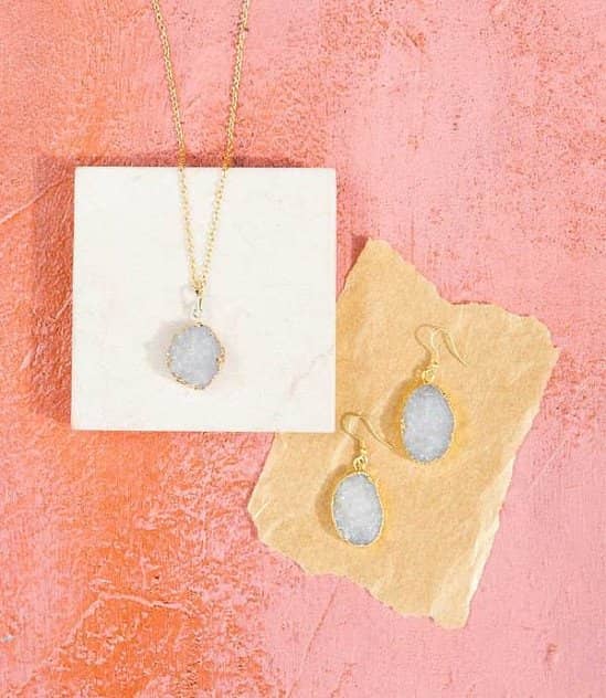 RISHIMA DRUZY DROP NECKLACE - £42.00