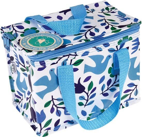 Perfect for National Picnic Month - Recycled Lunch Bag, Folk Doves: £3.95!
