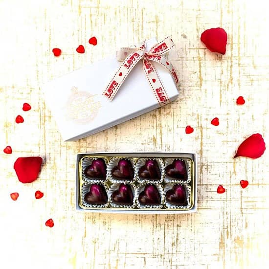 National Chocolate Day - VEGAN RASPBERRY CHOCOLATE HEARTS GIFT BOX