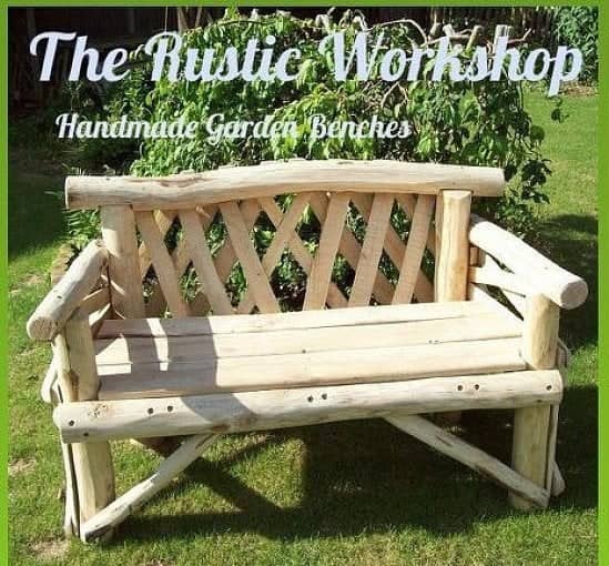 Bekesbourne 2 Seat Hardwood Rustic Garden Bench