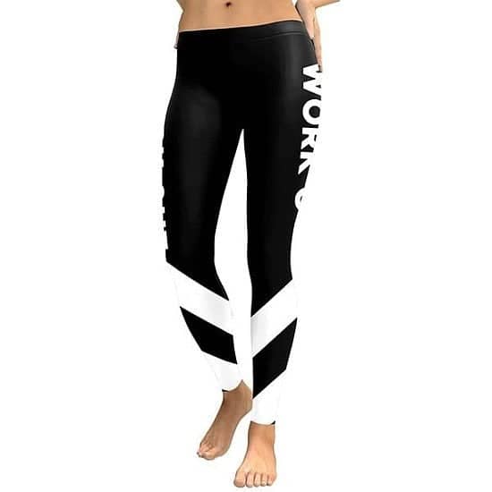 Slim New Striped 2018 Women Leggings Workout Digital Print Fitness High Waist Leggin Black White Pat