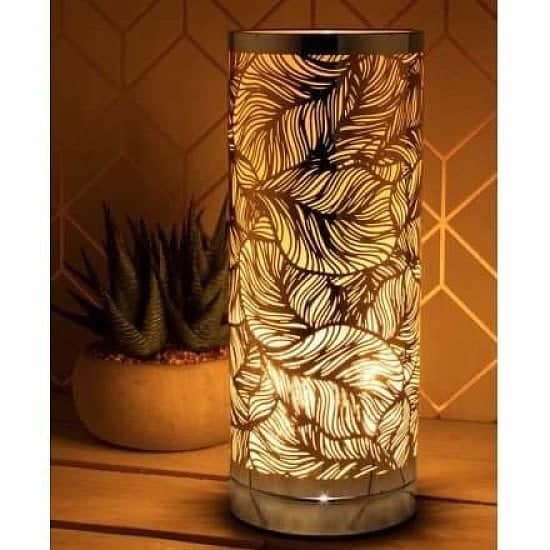 Silver Leaf Pattern Touch Aroma Lamp