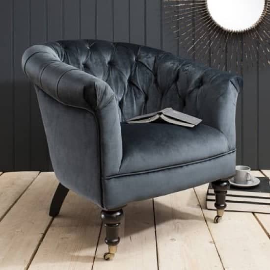 Harvey Deep Buttoned Deep Teal Velvet Chair - Usually £615.... NOW ONLY £445! 