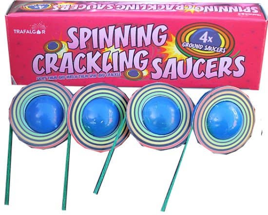 DIY BONFIRE NIGHT - Spinning Crackling Saucers (Pack Of 4)!