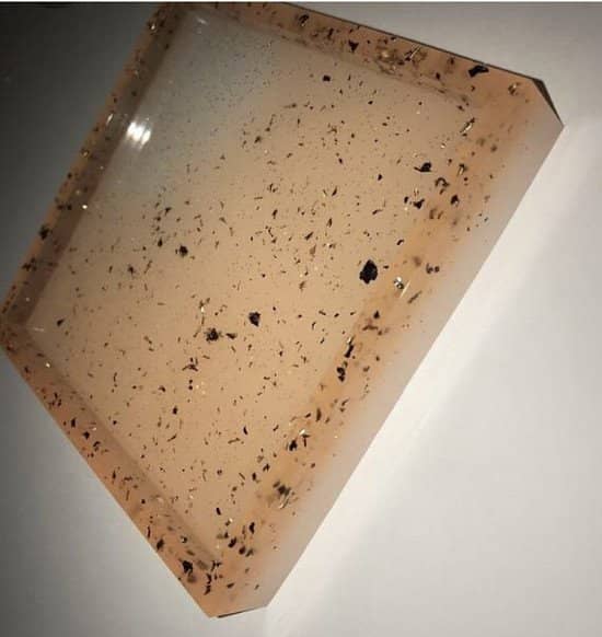 Handmade resin double mounted coaster