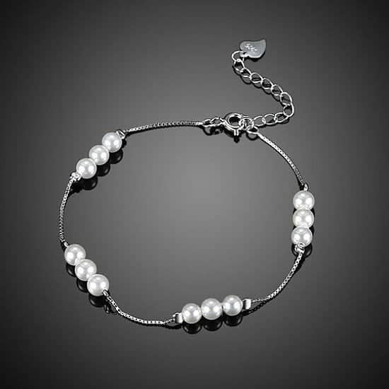 Top Seller || 30% OFF Sterling Sliver Twelve Pearl Bracelet || FREE UK Shipping